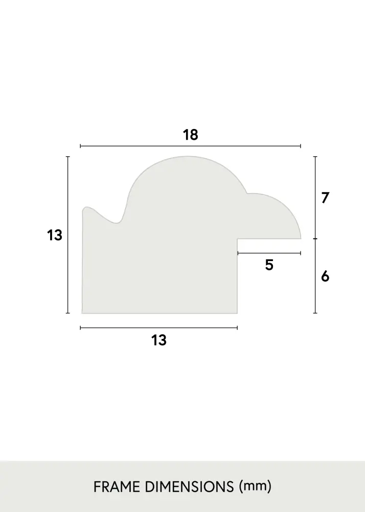 Kehys Line Musta 30x30 cm