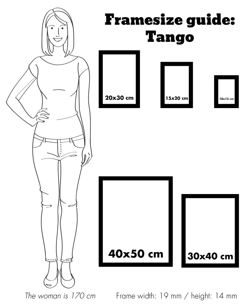 Kehys Tango Musta 13x18 cm