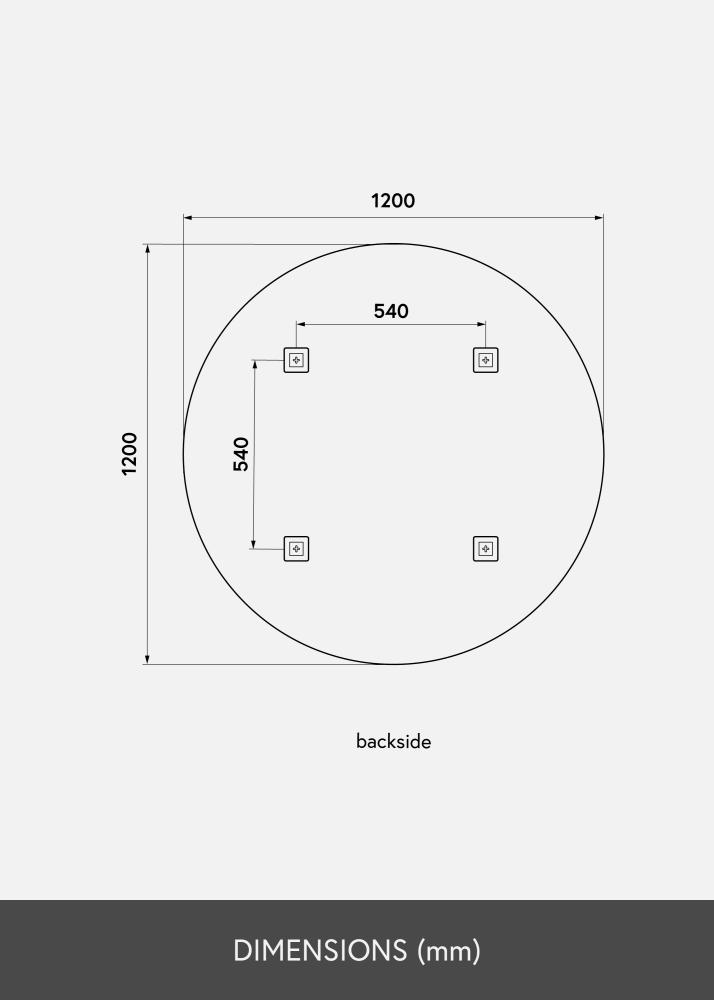 KAILA Pyöreä Peili 120 cm Ø