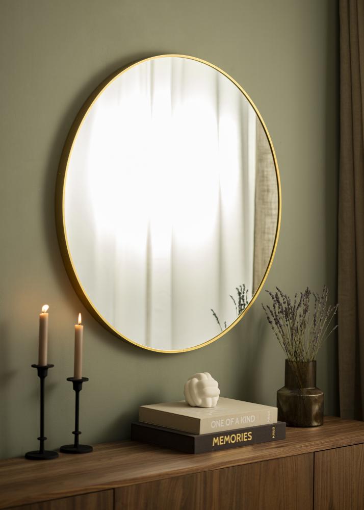 KAILA Round Mirror - Edge Gold 90 cm Ø