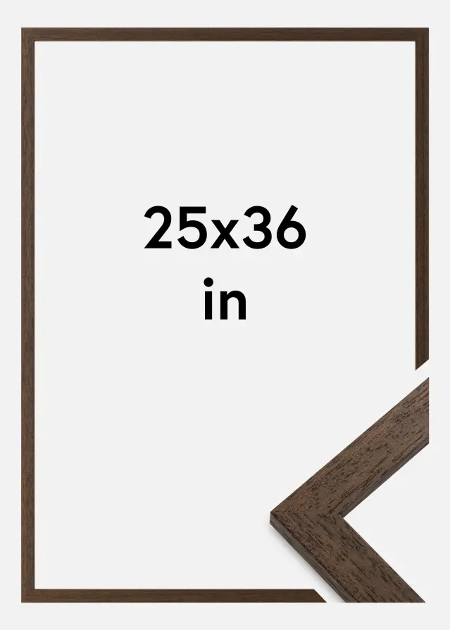 Kehys Brown Wood Akryylilasi 25x36 inches (63,5x91,44 cm)