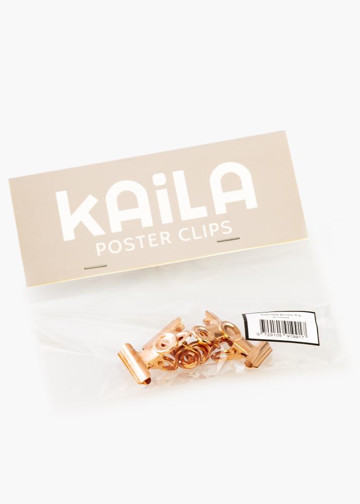 KAILA Poster Clip Rose Gold 20 mm - 4-p