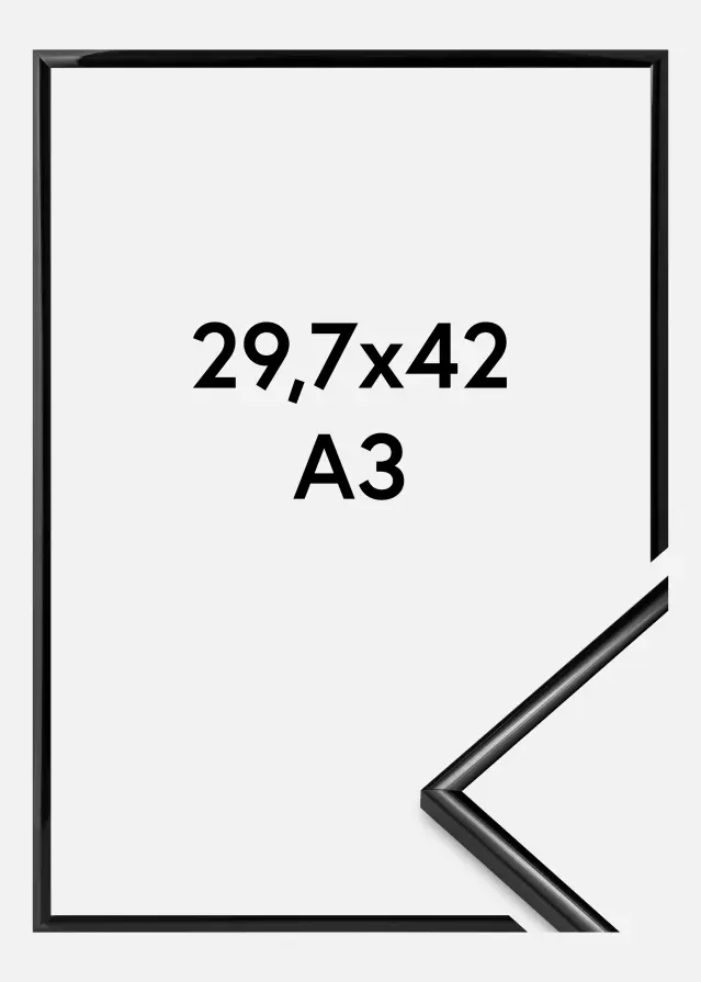 Kehys Scandi Akryylilasi Musta 29,7x42 cm (A3)