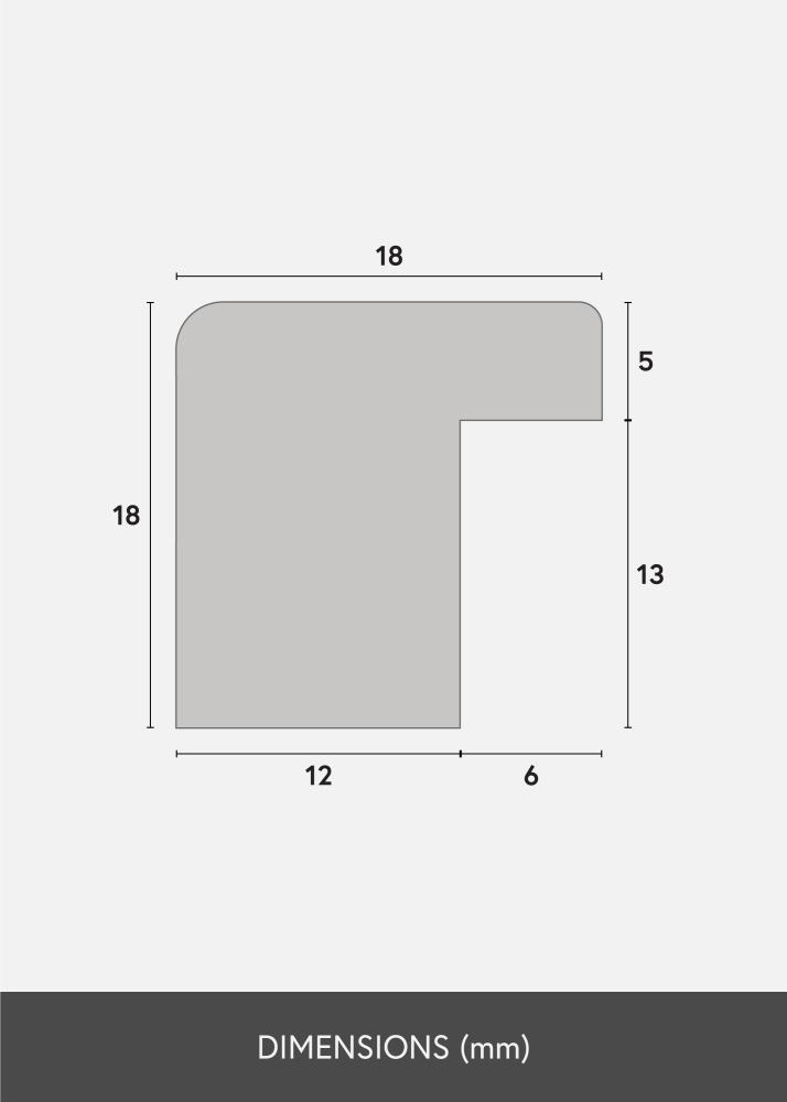 Kehys Selection Valkoinen 60x90 cm - Passepartout Musta 50x80 cm