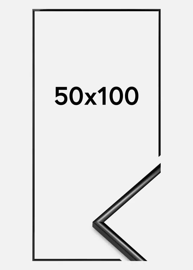 Kehys Scandi Akryylilasi Musta 50x100 cm