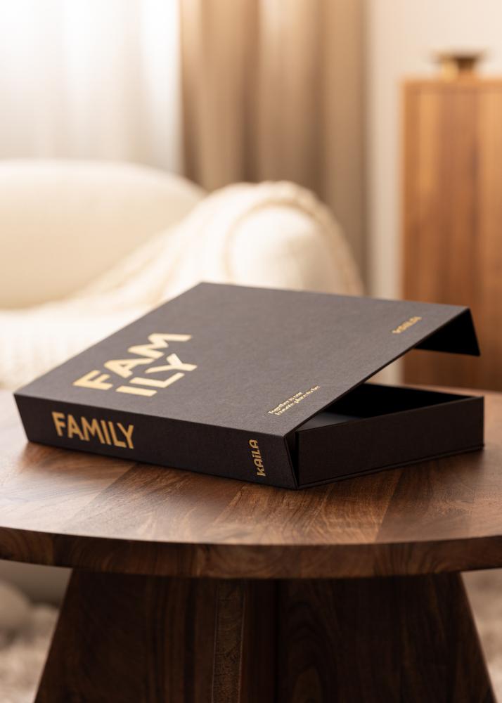 KAILA FAMILY Black - Coffee Table Photo Album (60 Mustaa sivua)