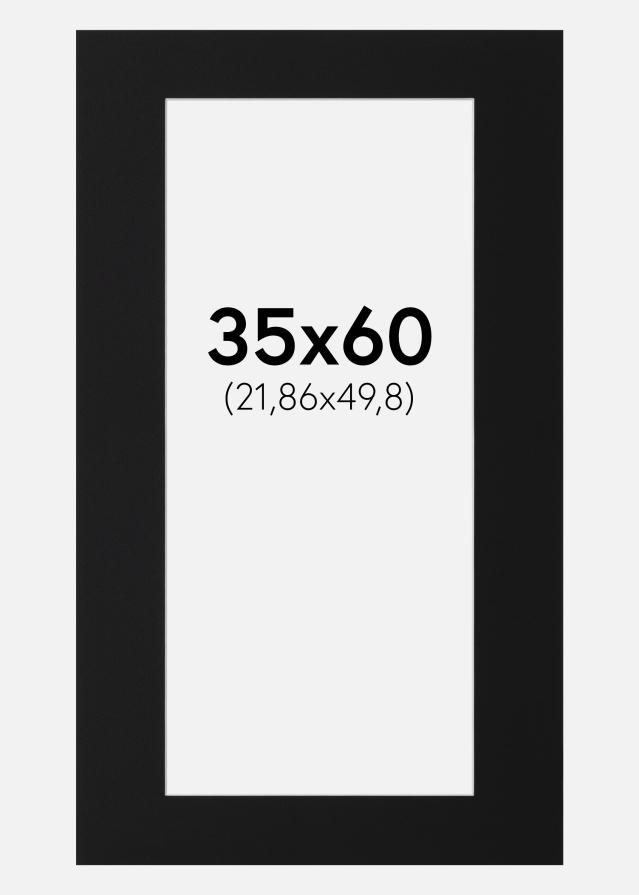 Paspatuuri Musta Standard (Valkoinen keskus) 35x60 cm (21,86x49,8)