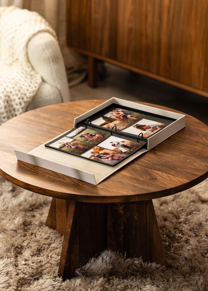 KAILA PHOTO ALBUM Creme - Coffee Table Photo Album (60 Mustaa sivua)