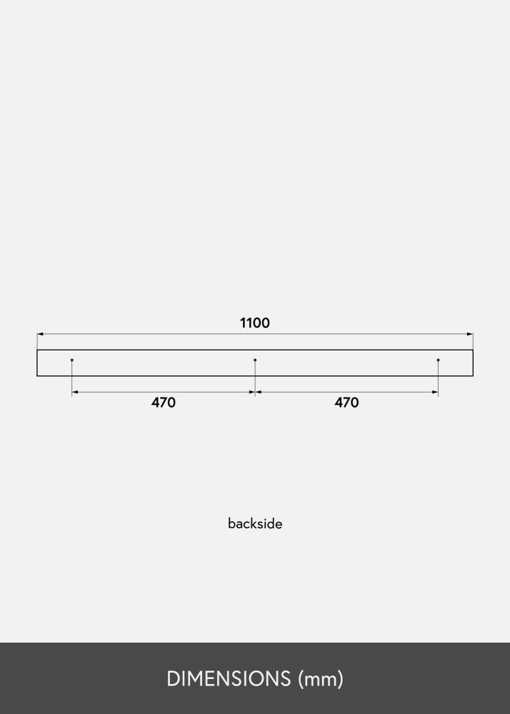 KAILA Tauluhylly Musta 110 cm