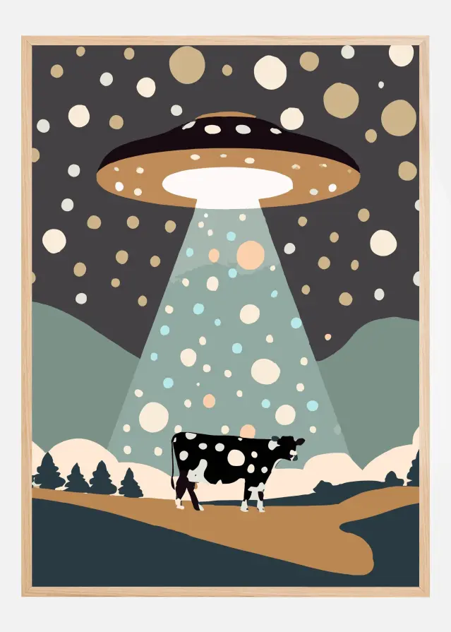 UFO a cow Juliste