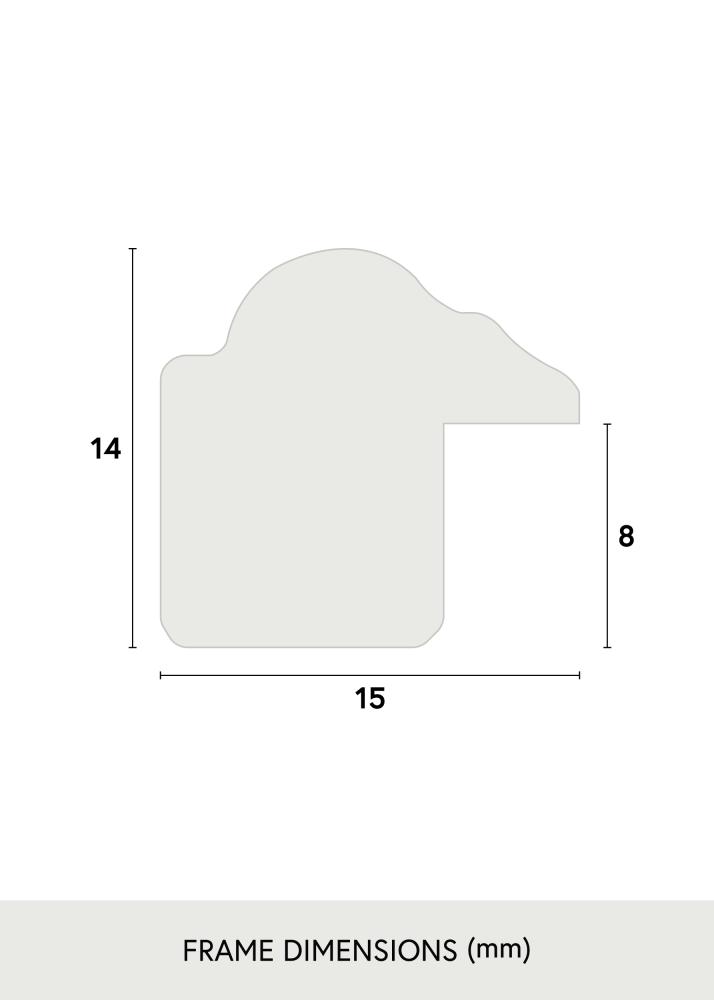 Kehys Horndal Ruskea 50x70 cm - Paspatuuri Musta 42x59,4 cm (A2)