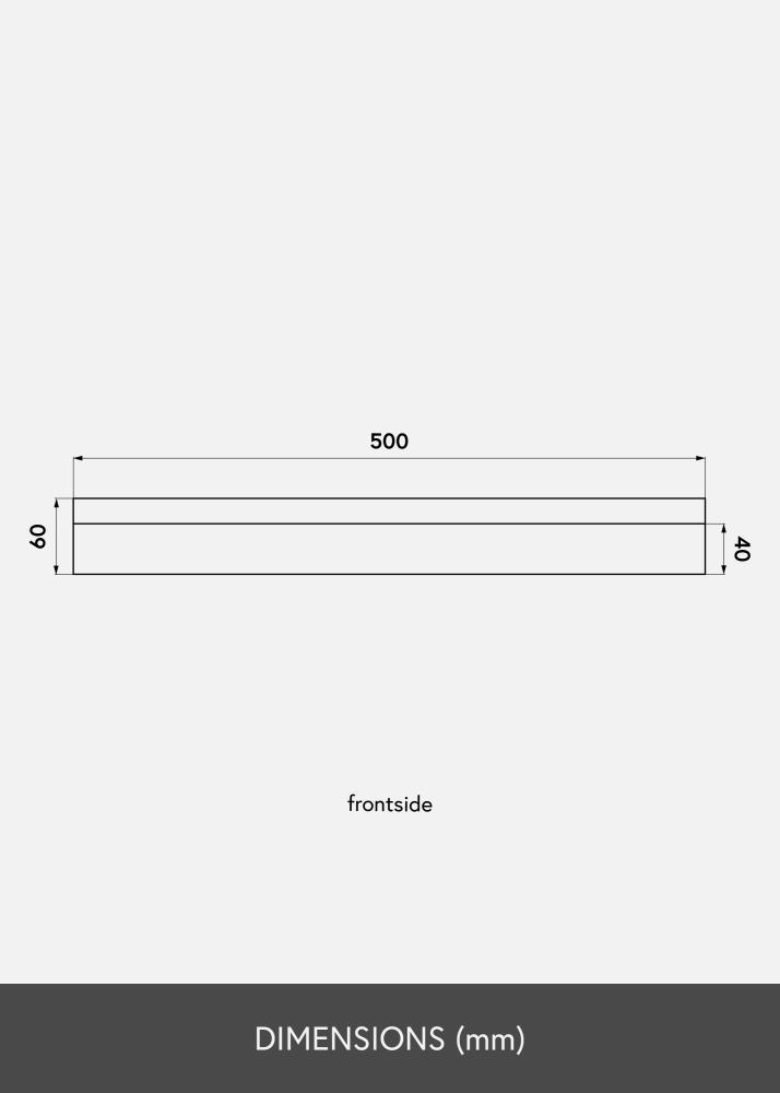 KAILA Tauluhylly Musta 50 cm