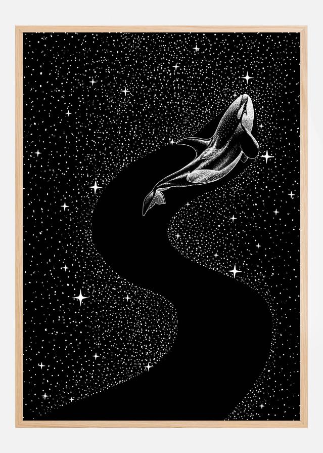 Starry Orca (Black Version) Juliste