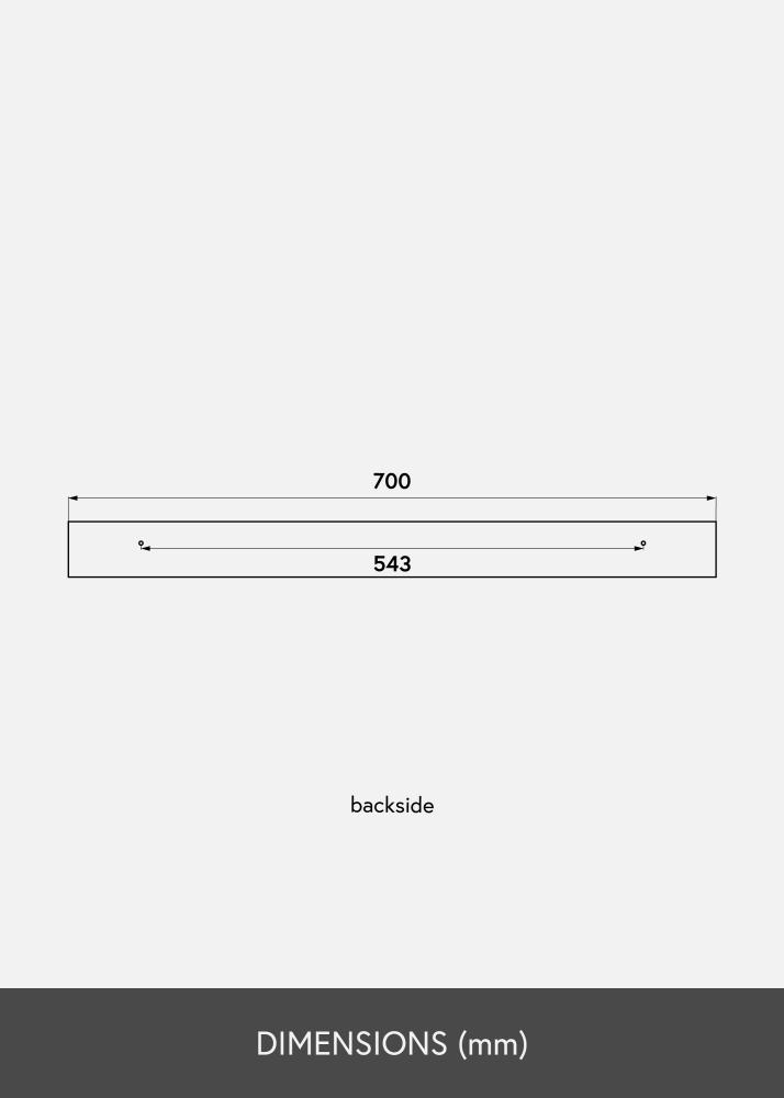 KAILA Tauluhylly Musta 70 cm