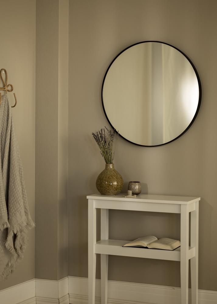 KAILA Round Mirror - Edge Black 70 cm Ø