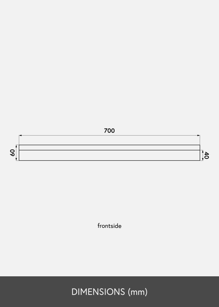 KAILA Tauluhylly Musta 70 cm