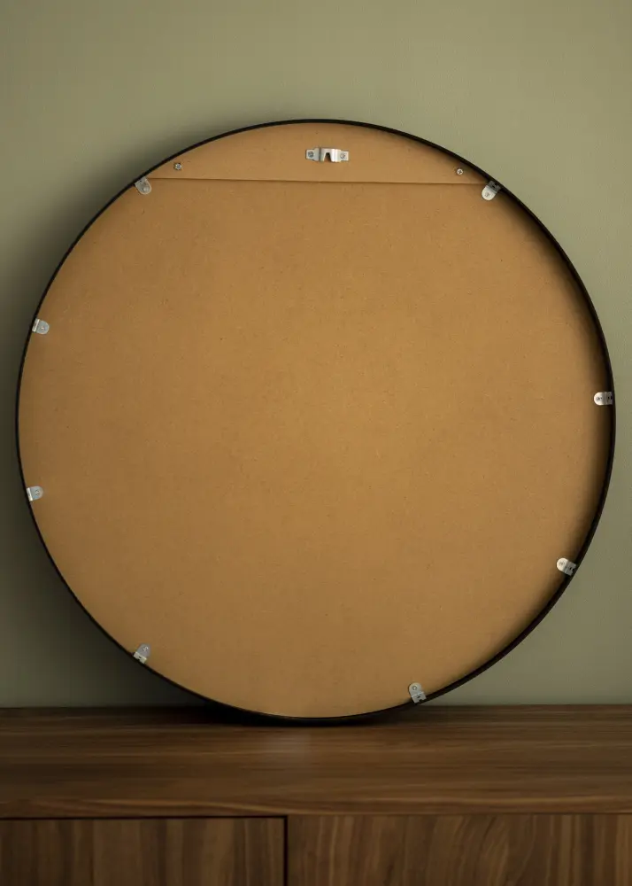 KAILA Round Mirror - Edge Black 70 cm Ø