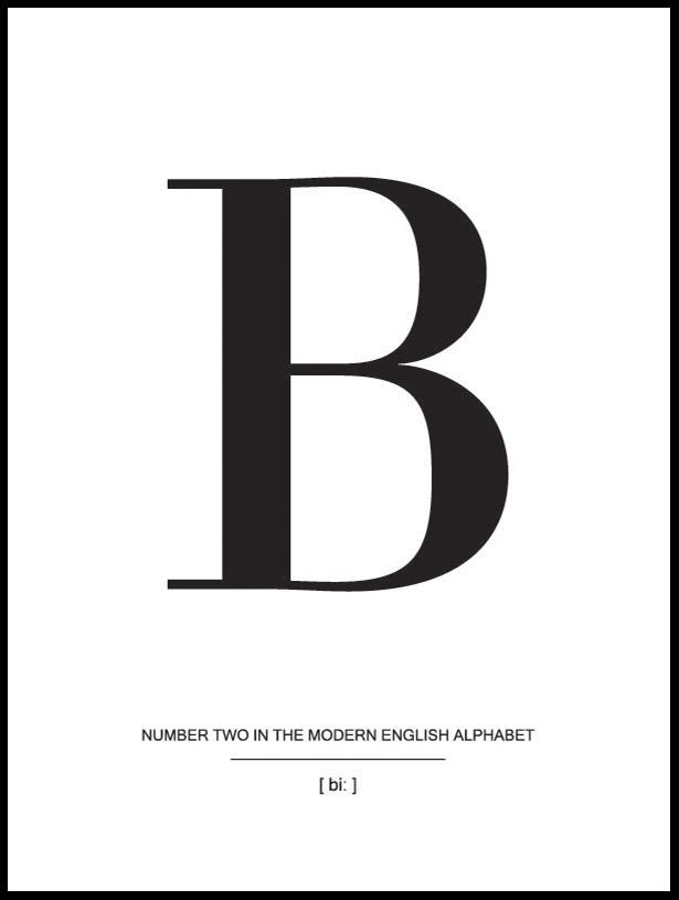 Letter B Juliste