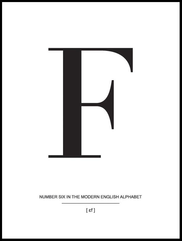 Letter F Juliste