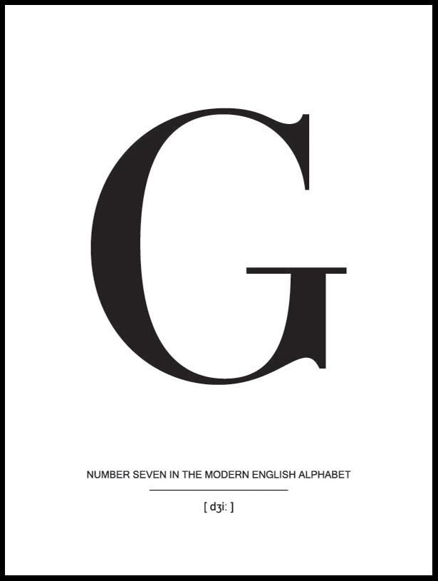 Letter G Juliste