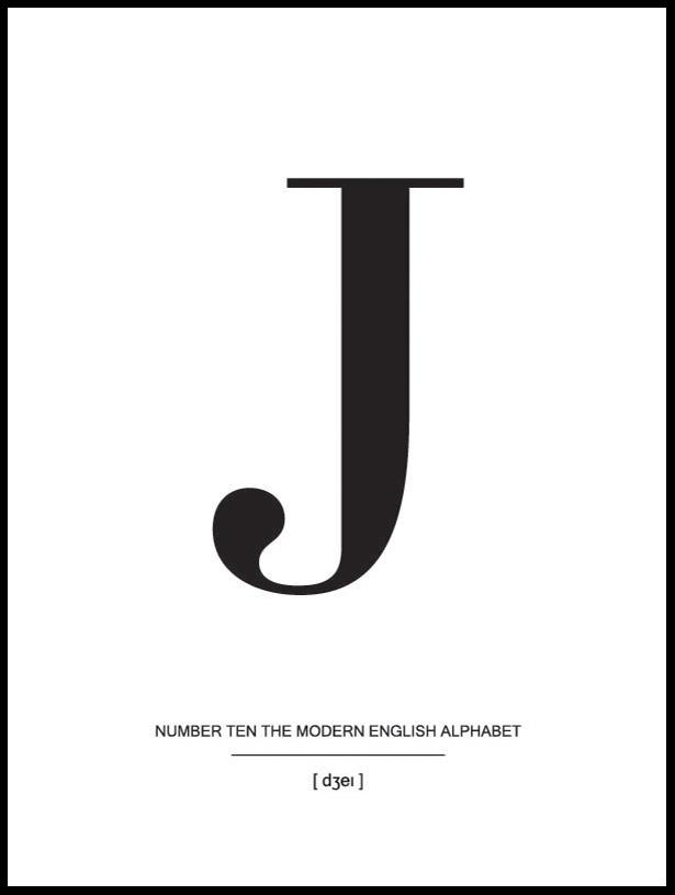 Letter J Juliste