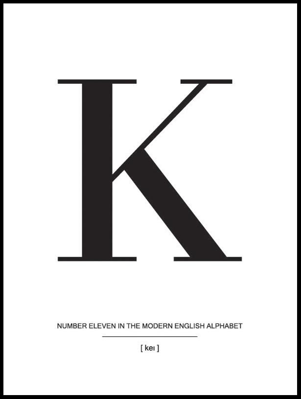 Letter K Juliste