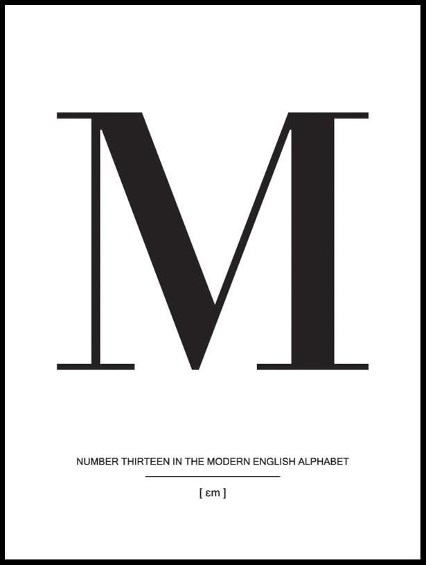 Letter M Juliste