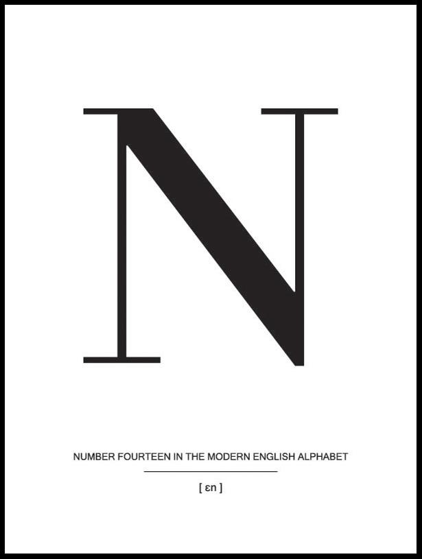 Letter N Juliste