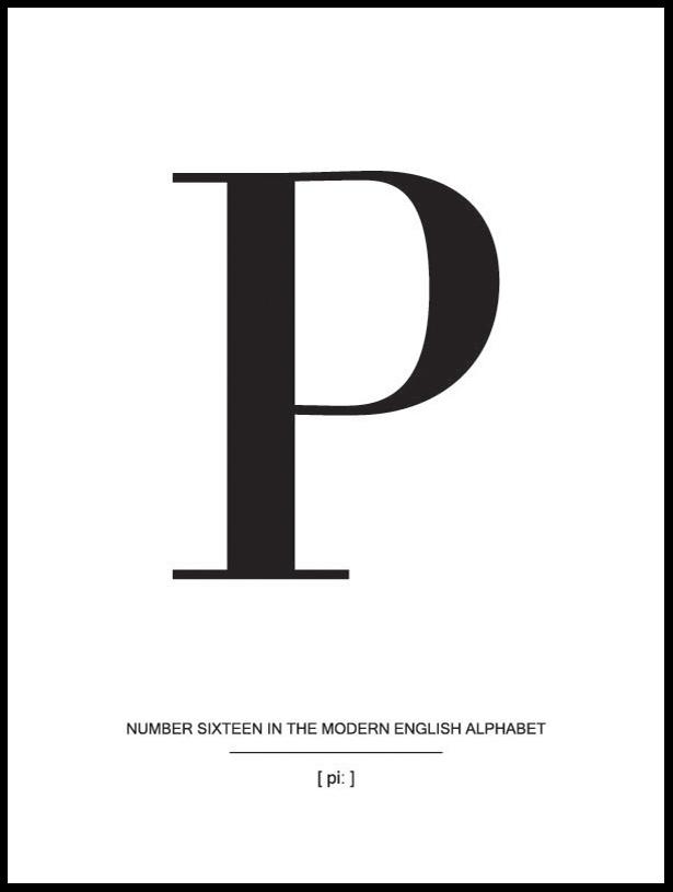 Letter P Juliste