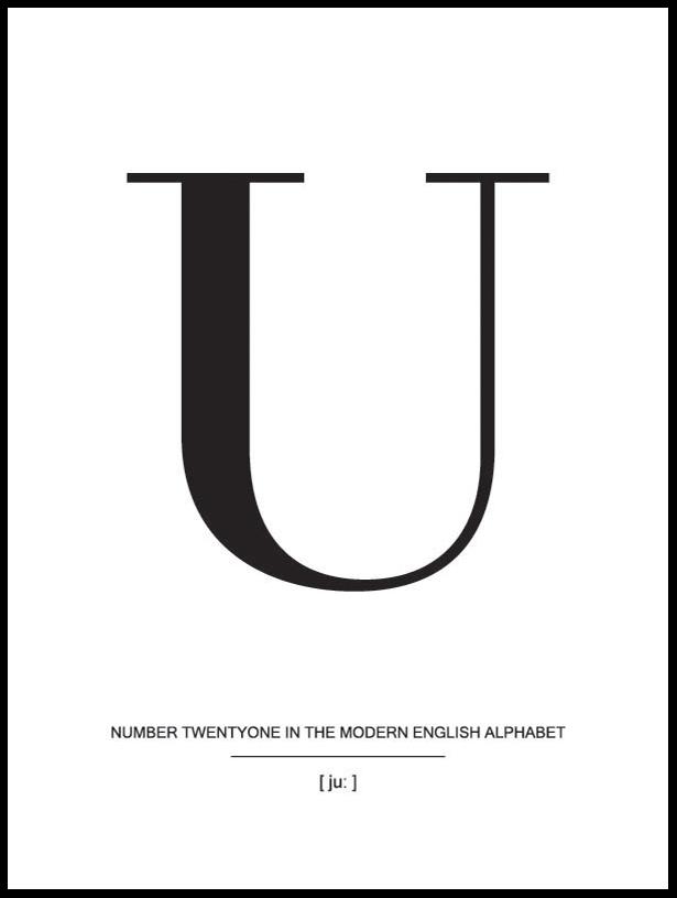 Letter U Juliste