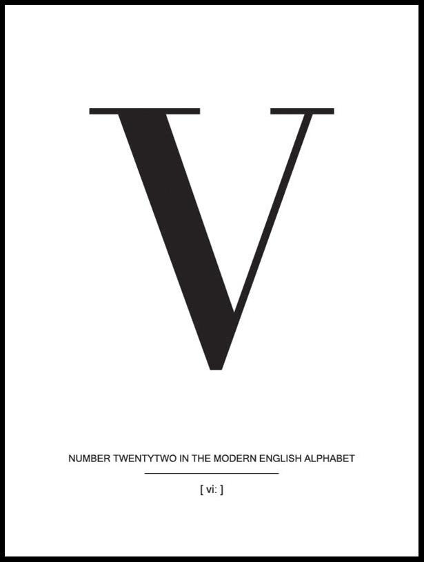 Letter V Juliste