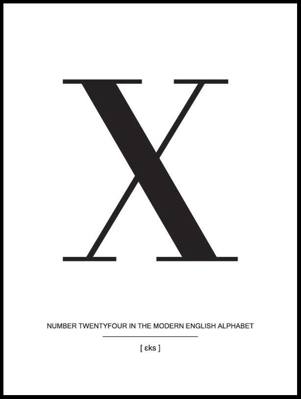 Letter X Juliste