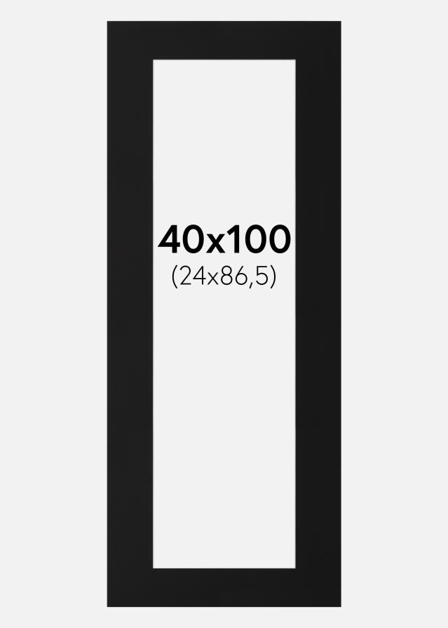 Paspatuuri Musta Standard (Valkoinen keskus) 40x100 cm (24x86,5)