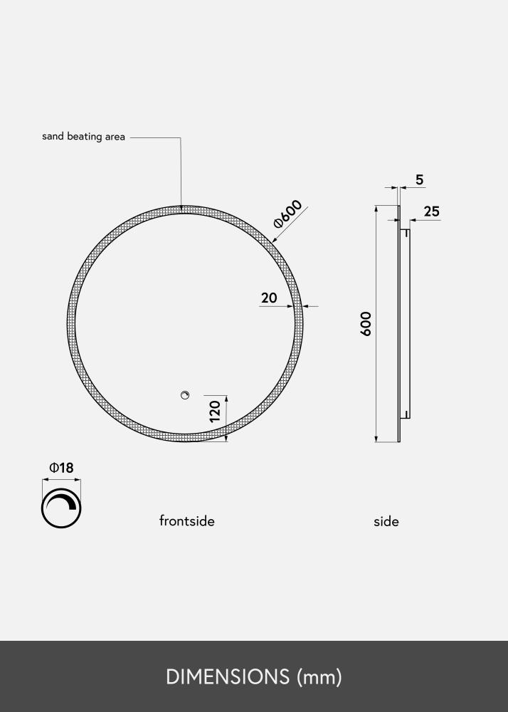 KAILA Peili Frost LED 60 cm Ø