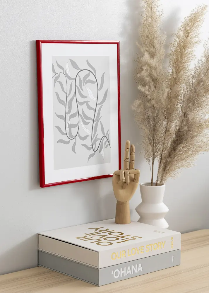 Kehys New Lifestyle Medium Red 50x70 cm - Passepartout Valkoinen 33x56 cm