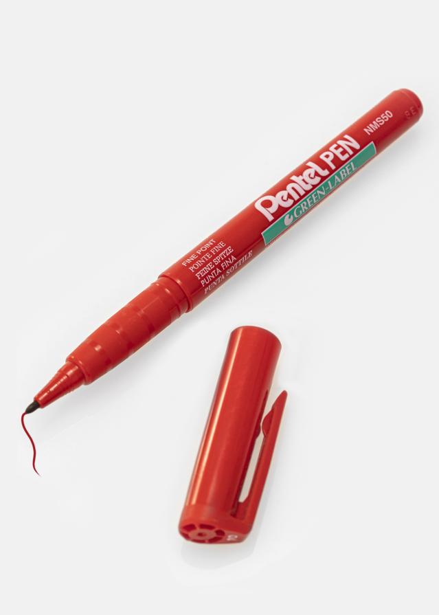 Pentel NMS50-B - Punainen Albumitussi - 0,8 mm