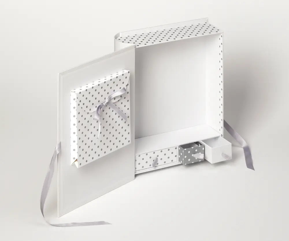 Little Foot Babybox Harmaanvalkoinen