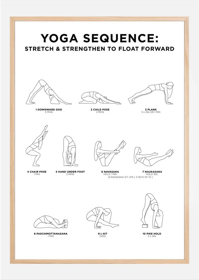 Yoga Sequence - Stretch & Strengthen To Float Forward - White Juliste