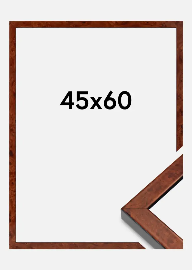 Kehys Hermes Akryylilasi Burr Walnut 45x60 cm