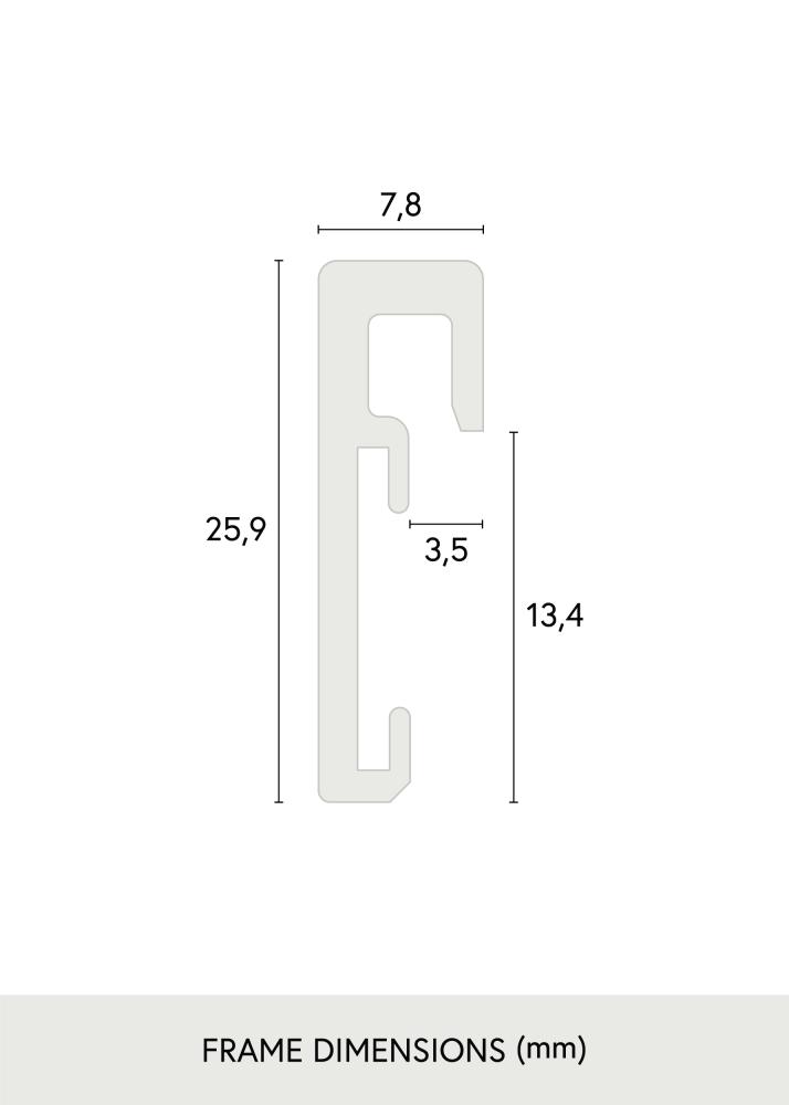 Kehys Nielsen Premium Heijastamaton Blank Musta 40x50 cm