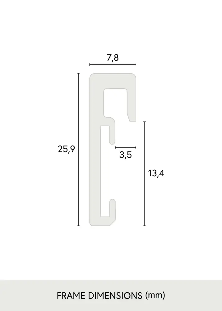 Kehys Nielsen Premium Heijastamaton Blank Musta 70x100 cm