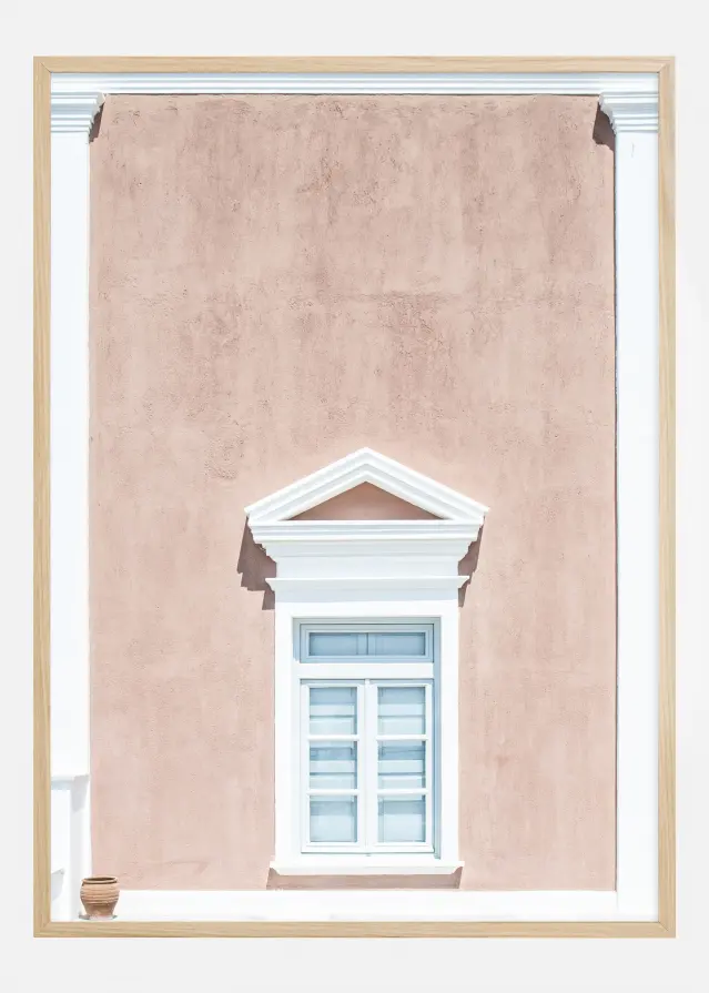 Pink wall and a pediment Juliste