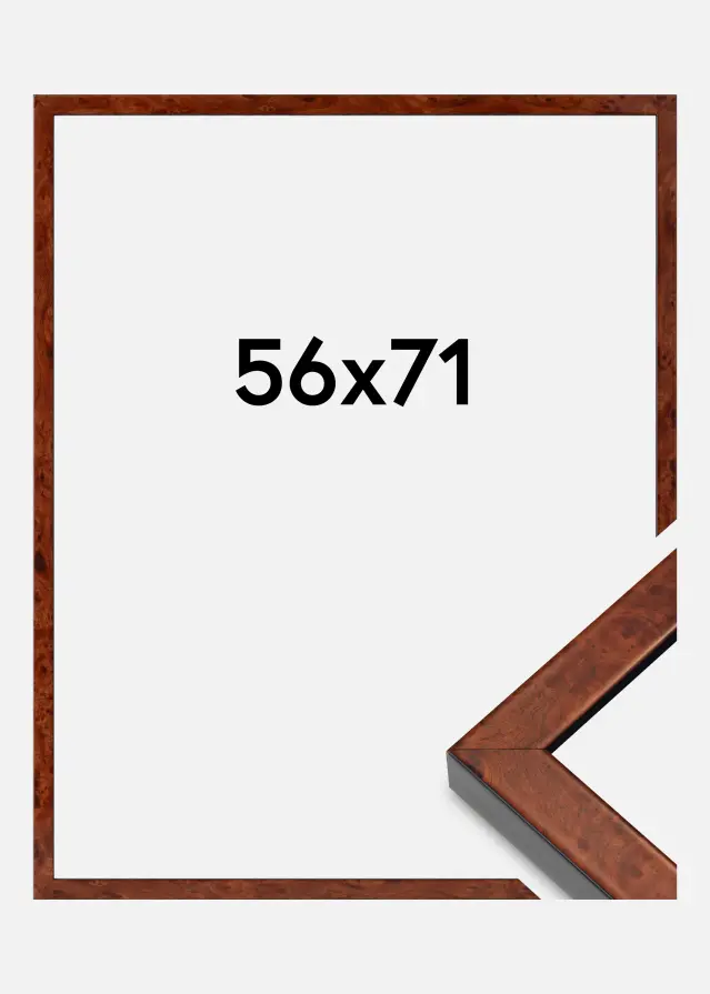 Kehys Hermes Akryylilasi Burr Walnut 56x71 cm