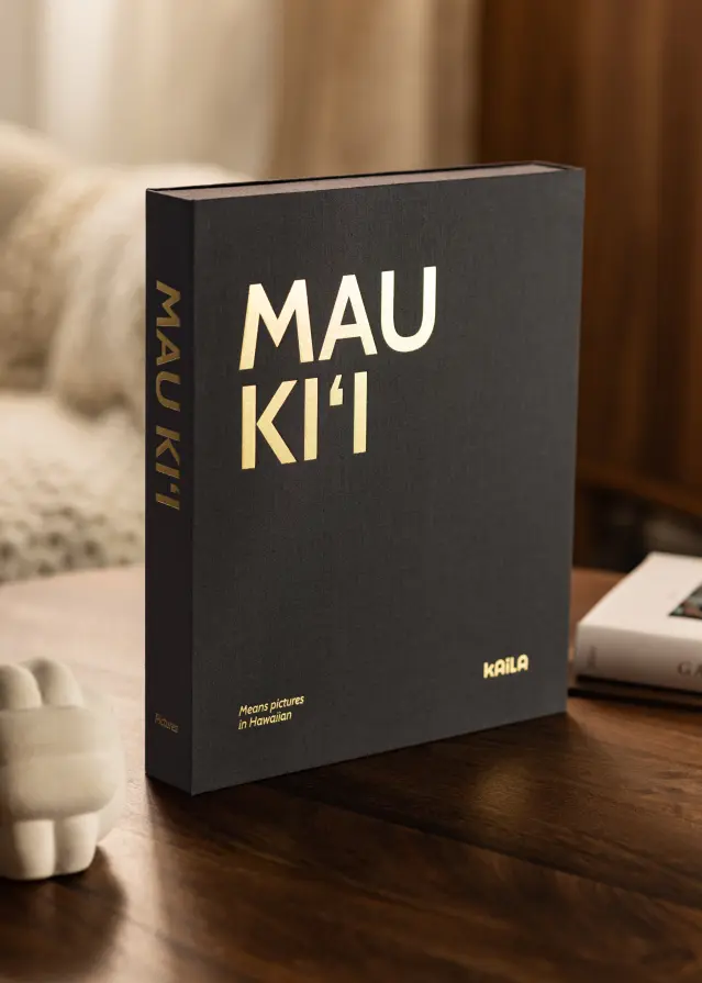 KAILA MAU KI'I - Coffee Table Photo Album (60 Mustaa sivua / 30 lehteä)