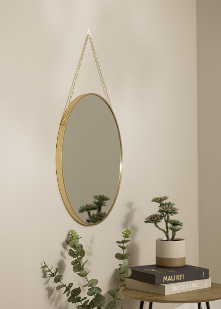 Pyöreä Peili Modern Deep Kullanvärinen 61 cm Ø