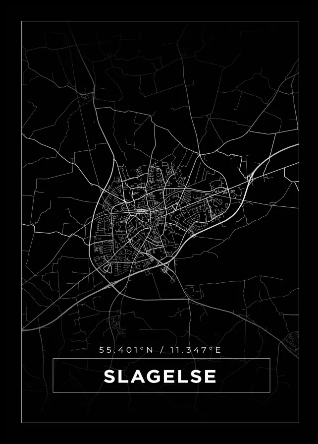 Kartta - Slagelse - Musta Juliste