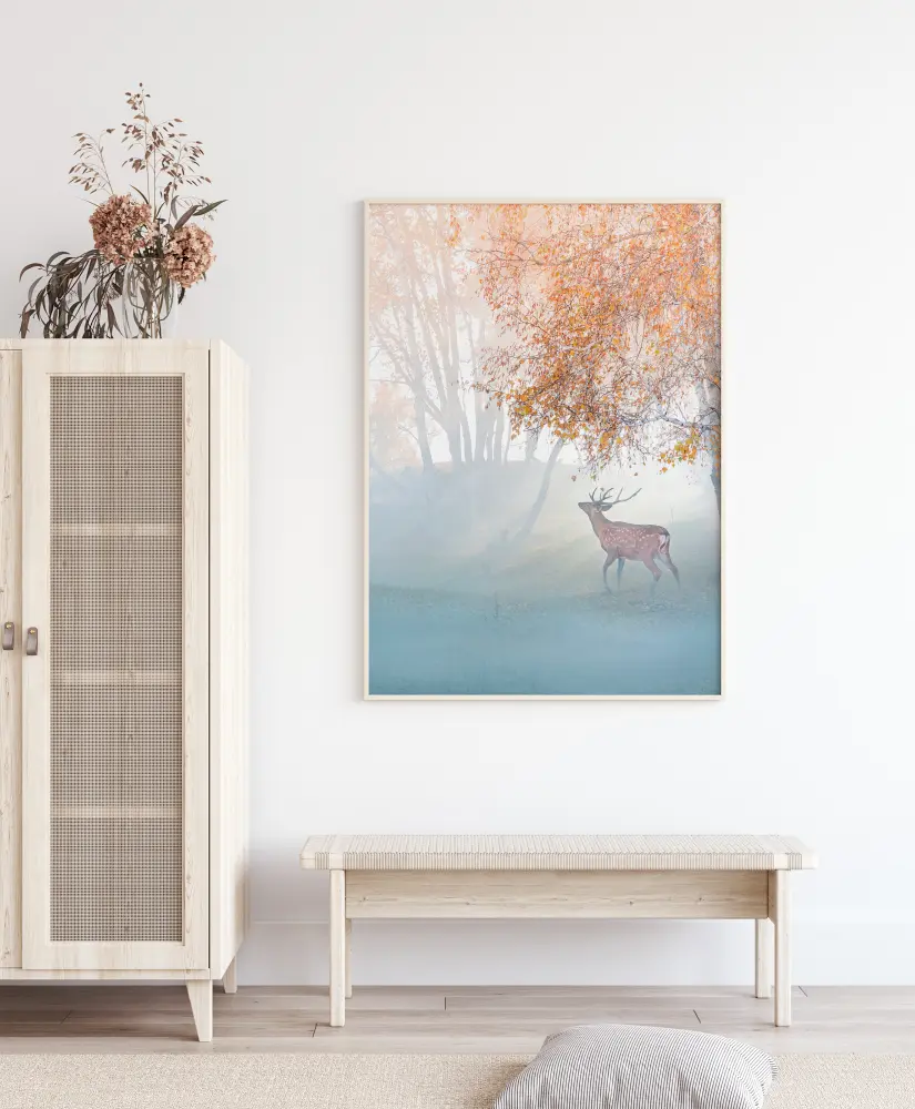 Elk Lost In Mist Juliste