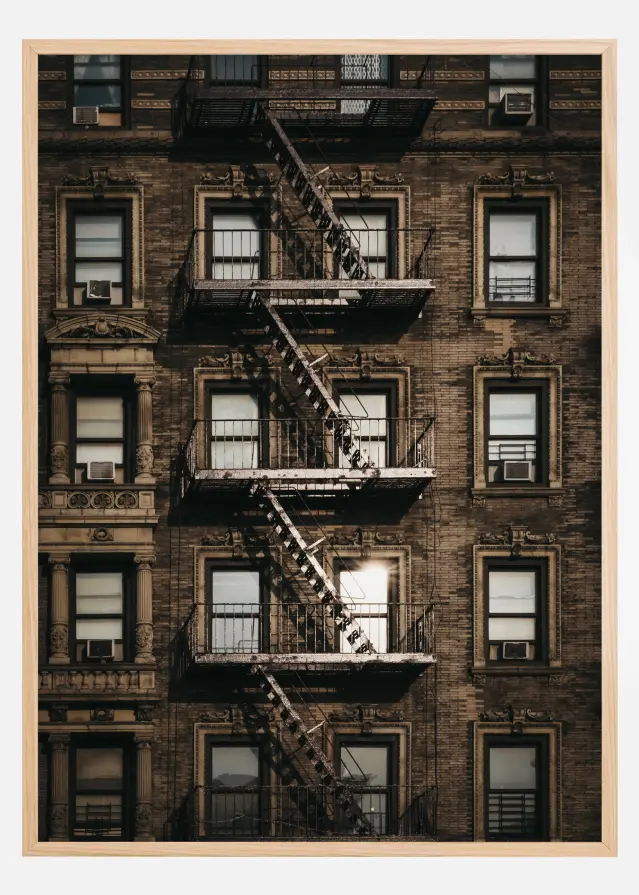 New York Fire Escape Juliste