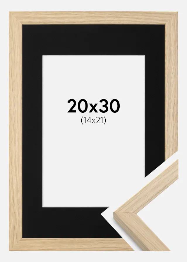 Kehys Grimsåker Tammi 20x30 cm - Paspatuuri Musta 15x22 cm