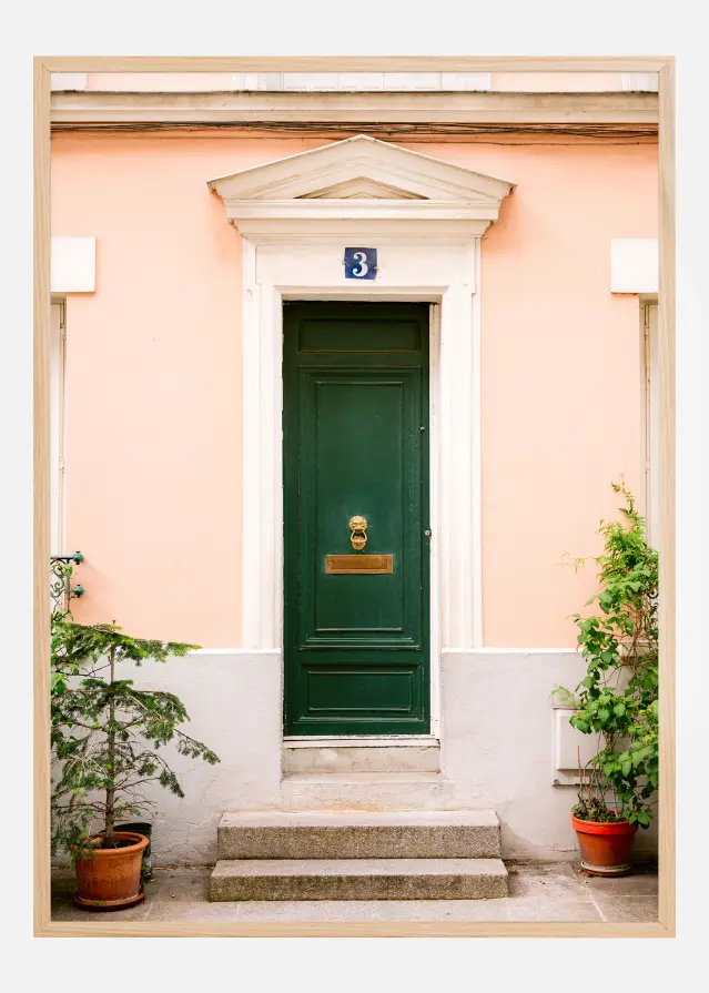 Green Paris Door Juliste